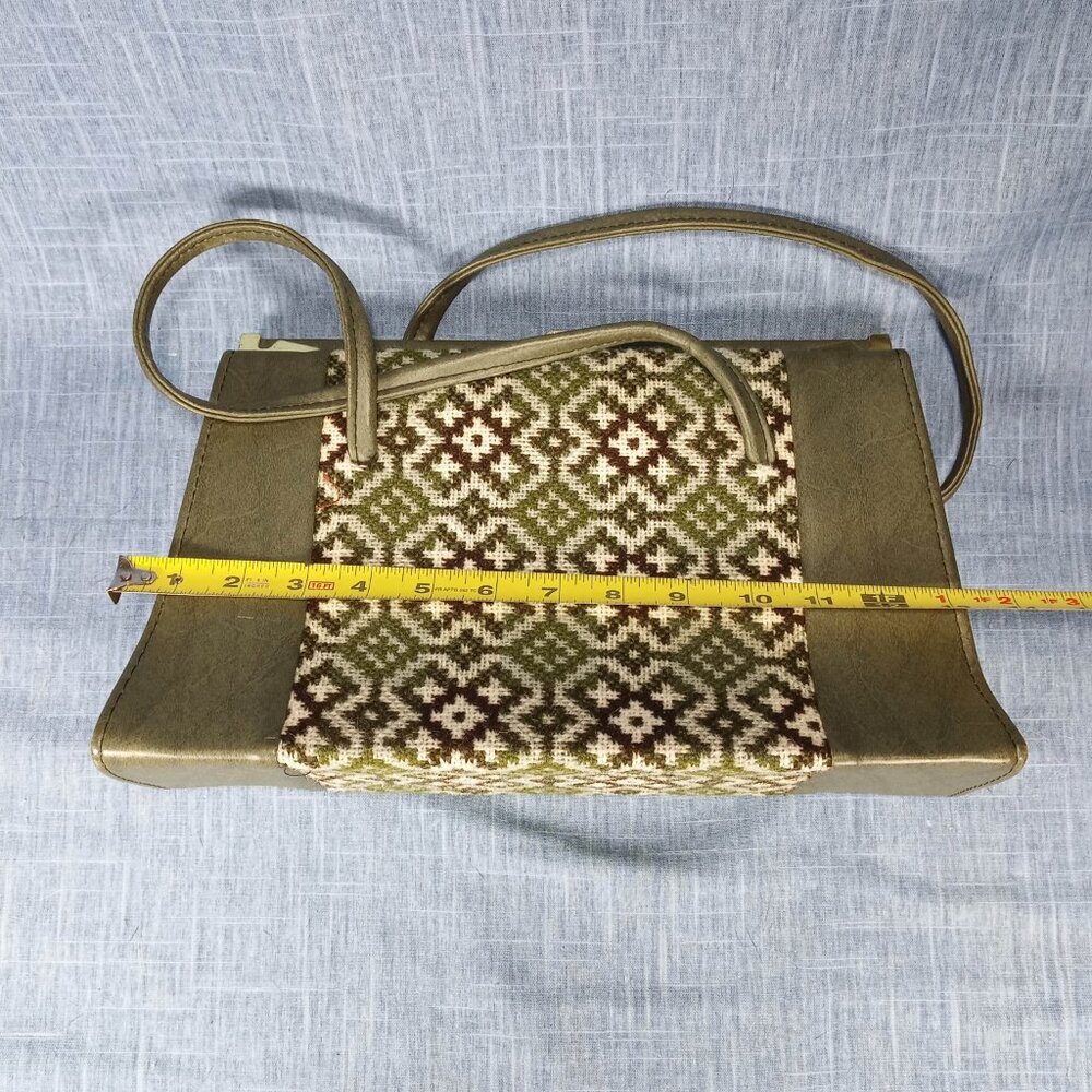1960's Olive with Welsh Fabric Structured Purse - Picture 8 of 9